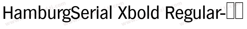 HamburgSerial Xbold Regular字体转换